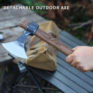 Scacco a coda di rondine per esterni con manico in legno forgiato strumento portatile multiuso tattico per la sopravvivenza della giungla di sopravvivenza - Product Image 3