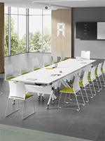 Chine Fabricant Top Vente Table de bureau à cadre en acier bureau de formation avec roues travail écriture Formation table d'étude pliante