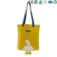 Bolsa de Lona con Asas de Dibujos Animados, Reutilizable, Tamaño Mediano, para Compras, con Transferencia Térmica, Lisa, con Letras, Regalos para Estudiantes