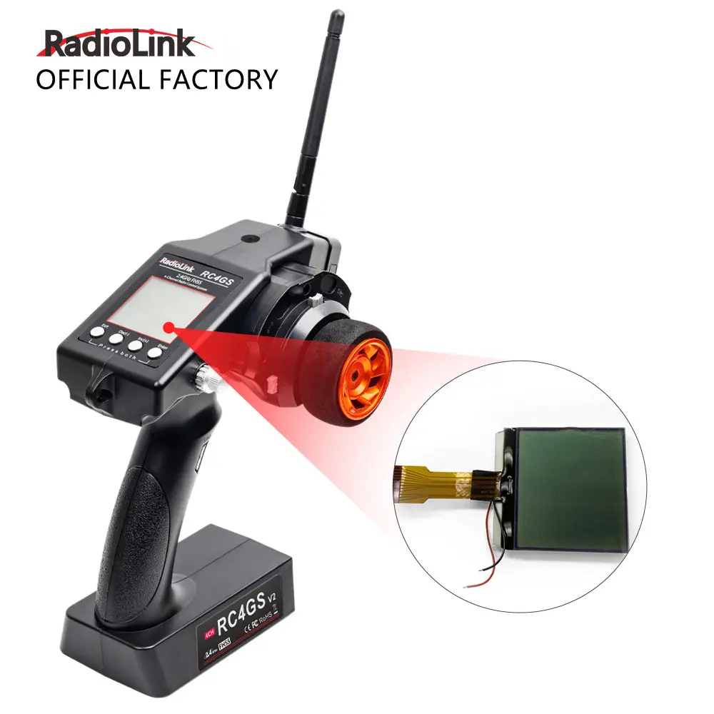 Hot Item Radiolink 2.4GHz RC4GS V3 RC 5CH Pistol Grip Transmitter and R6FG Integrated Gyro Receiver Remote Controller RC Truck
