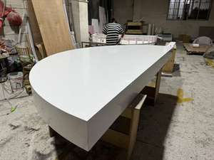 เวทีสำหรับงานแต่งงานสีขาวทรงสี่เหลี่ยมผืนผ้าครึ่งรอบสำหรับเจ้าสาวและเจ้าบ่าว - Product Image 6