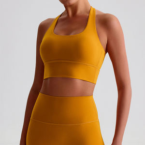 صدرية يوغا رياضية جديدة للنساء للتمارين الرياضية، سريعة الجفاف، سترة رياضية بتصميم متقاطع للصالات الرياضية، سترة يوغا للسيدات، ملابس داخلية مثيرة بشعار مخصص - Product Image 1