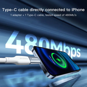 <span class=keywords><strong>Adaptateur</strong></span> OTG SAMZHE pour <span class=keywords><strong>iPhone</strong></span>/iPad vers Type-C, convertisseur pour la charge et le transfert de données pour <span class=keywords><strong>iPhone</strong></span> 14/13 Pro/Max/12/X/<span class=keywords><strong>8</strong></span> Plus/7 - Product Image 2