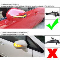 Lampu sein belakang indikator kaca spion dinamis LED, 2 buah lampu sein untuk Honda Civic Mk8 Sedan FD1 FD2 FD3 2D 4D