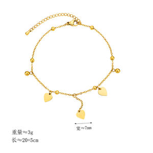 महिलाओं के लिए नई हाई एंड समर में 18k गोल्ड स्टेनलेस स्टील आला डिजाइन चेन सेक्सी दिल टास्सेल प्यार - Product Image 4