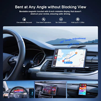 Écran multimédia GPS portable 8 pouces avec Carplay Android et Apple Auto BT Mains libres Stéréo Écran tactile Aide à la marche arrière pour voitures
