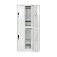 Casier métallique à 6 portes pour sacs de golf, armoire de rangement robuste en acier à six portes pour sacs et vêtements