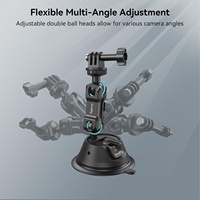Support à ventouse double couche pour H10/H9 pour Osmo Action Insta360 X3, tête à double rotule, support 360