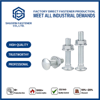 Vis à tête cylindrique en acier au carbone DIN603, taille métrique, zinguée, filetage UNC, classe 4.8/6.8/8.8, fixation pour connexion bois, vente en gros