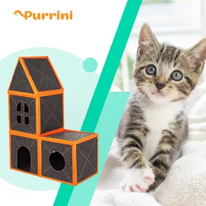 Purrini宠物供应商Odm Oem宠物笼房屋定制设计组装载体便携式产品床保暖透气宠物笼