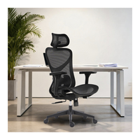 Chaise de bureau exécutive ergonomique moderne en maille, réglable en hauteur, inclinable et pivotante, pour hôpitaux et hôtels - Approvisionnement en gros, garantie 3 ans