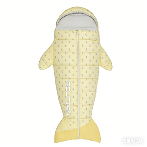 Sac <span class=keywords><strong>de</strong></span> couchage en peluche en forme <span class=keywords><strong>de</strong></span> requin pour adulte RS93, doux, chaud, portable, pour le camping en plein air, la randonnée, les voyages, les pique-niques - Product Image 2