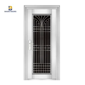 स्टेनलेस स्टील दरवाजा मुख्य गेट ग्लास डिजाइन चीन से बाहरी दरवाजा