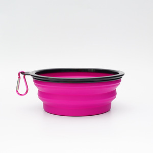 Bol portable en silicone pour chien, vente en gros, bols et distributeurs d'aliments pliables en silicone pour animaux de compagnie, bols, tasses et seaux de voyage, support toutes saisons - Product Image 2