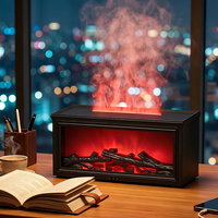 Diffuseur d'arômes et humidificateur à flamme 3D, éclairage LED, design écologique, alimentation USB, usage domestique et commercial, ultrasonique