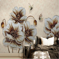 Papier peint autocollant 3d floral rose, tapisserie décorative pour la maison, 360x96 pouces