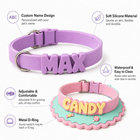 Collier pour chien en silicone personnalisé en gros avec lettres 3D, étiquette d'identification personnalisée, écologique, imperméable, anti-perte pour chiens de petite, moyenne et grande taille