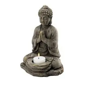 Resin Praying Buddha Candle Tealight Holder