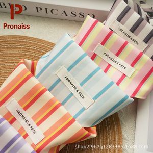 Pronaiss Baberos para mascotas de poliéster a rayas, accesorio para el cuello de perros y gatos, para las cuatro estaciones - Product Image 2