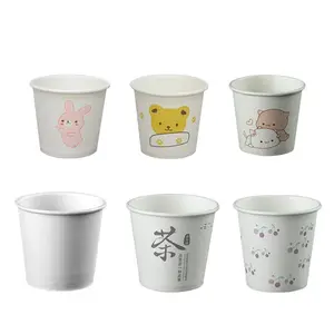 Disposable Supermarket mall food counters taste paper cup small paper cup with custom printing