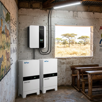 Système solaire hors réseau Growatt 5KW pour l'électrification rurale avec batterie au sol de 16KWh et onduleur