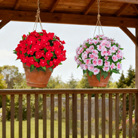 Fleurs artificielles pour l'extérieur, résistantes aux UV, fausses plantes décoratives, fleurs en soie, fleurs en plastique qui ne se décolorent pas