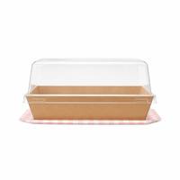Boîte d'emballage jetable et recyclable en carton ivoire pour sushi, sandwichs, gâteaux, avec couvercle télescopique, impression personnalisée pour boulangerie et charcuterie