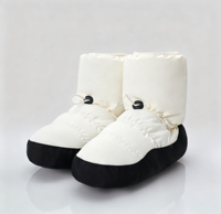 Bottines chaudes pour femmes, chaussures de danse d'hiver antidérapantes pour filles, bottes de ballerine