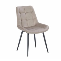 Chaises de salle à manger fournies directement par l'usine, chaises de restaurant modernes confortables de style nordique, chaise de salle à manger avec pieds en métal noir pour la maison