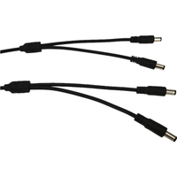 Câble Répartiteur d'Alimentation DC Industriel Personnalisé en Usine, 5,5 mm, Cuivre, Gaine PVC, Connecteur Mâle/Femelle 12V pour Éclairage LED