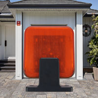 Balise clignotante LED carrée rouge AC/DC 12V-265V, lumière d'avertissement stroboscopique pour ouvre-porte coulissant et battant