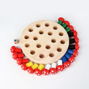 Gioco di Memoria in Legno con Bastoncini a Forma di Ravanello e Fungo, Divertente Gioco da Tavolo - Product Image 3