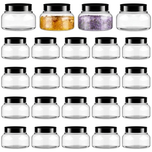 150ml 250ml Plastic <b>Jars</b> Width Mouth <b>Empty</b> Plastic Body Scrub Containers with Lid for Body Butter Lotion Can Customize Label - Product Image 1
