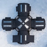 Nouvelle tente gonflable ronde noire imperméable et coupe-vent pour le camping en plein air, vente chaude