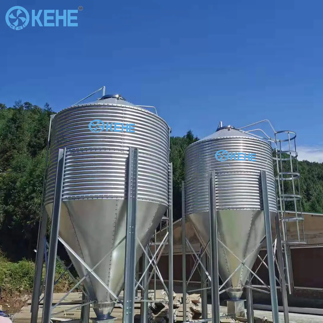 KEHE Factory Supply High-Performance Standard Parts 275g Double-Sided Galvanized Sheet Silo Chicken feed Silo