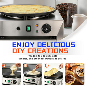 <span class=keywords><strong>Crêpière</strong></span> électrique <span class=keywords><strong>professionnelle</strong></span> CUCINA 400 mm en acier inoxydable <span class=keywords><strong>à</strong></span> tête unique pour petit-déjeuner, restaurant, café, cuisine commerciale - Product Image 6