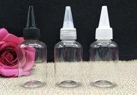 Spot 50ml 100ml 150ml 200ml 250ml 500ml Transparent PET Plastique Bouche Pointue Bouchon Bec Squeeze Cheveux Bouteille D'huile