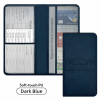 Porte-documents de véhicule en cuir PU personnalisé avec logo, pour immatriculation, assurance, permis de conduire – Promotionnel