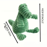 Jouet pour chien en velours côtelé durable, jouet à mâcher pour chiot en forme d'animal qui couine, jouet en peluche interactif et doux pour petits chiens