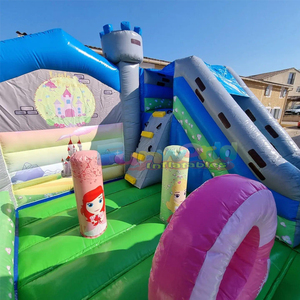 Chateau gonflable licorne <b>inflatable</b> unicorn bouncy castle with slide combo <b>bouncer</b> commercial grade kids bouncing house - Product Image 4