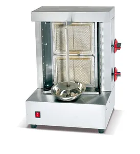 Açık MANGAL izgaralar çok fonksiyonlu mini kebap makinesi sokak yemeği gaz Shawarma makinesi