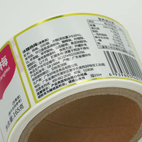 Étiquettes autocollantes personnalisées imperméables en rouleau, faible MOQ, étiquettes alimentaires gratuites pour l'emballage de fruits confits et de snacks