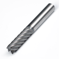 Usine directe en stock haute dureté (<HRC 65) fraises en bout en carbure plat à 6 cannelures 6-20mm diamètre tige droite ODM spécialisé