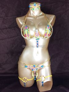 Venta caliente <span class=keywords><strong>de</strong></span> alta calidad Samba Rio <span class=keywords><strong>carnaval</strong></span> disfraz Sexy danza del vientre traje <span class=keywords><strong>con</strong></span> tocado <span class=keywords><strong>de</strong></span> <span class=keywords><strong>plumas</strong></span> - Product Image 6