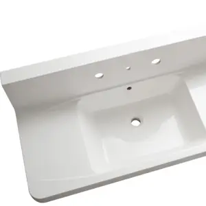 Preço barato mineral fundido mesa do banheiro topo lavatório de pia simples sanitário com base pias