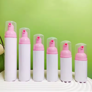 Pump <b>Bottles</b> 30ml 50ml 60ml 70ml 80ml 100ml Cosmetic Cylinder Foam Container with Colorful Caps - Product Image 1