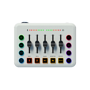 Carte son externe F9 pour enregistrement vocal, compatible avec microphones dynamiques et à condensateur, communication sans fil, batterie intégrée, pour le direct - Product Image 1