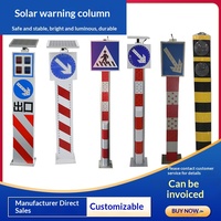 Panneau de signalisation routière à LED réfléchissant solaire, type flèche, pour déviation de véhicules sur rampes et poteaux