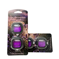 Diffuseur de parfum liquide pour voiture, saveur lavande, 2 packs, vente en gros OEM, clip de ventilation, design moderne et élégant, parfum longue durée, désodorisant d'air