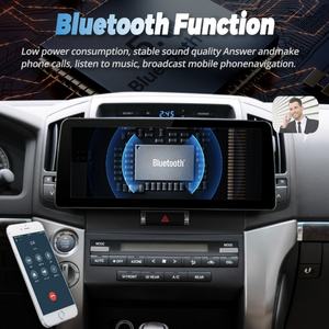 Reproductor de Video para Auto Android con Pantalla de 12.3 Pulgadas y Resolución de 1920*720, Radio Estéreo para Toyota Land Cruiser 2008-2012, GPS, Multimedia, Carplay, Unidad Principal - Product Image 5